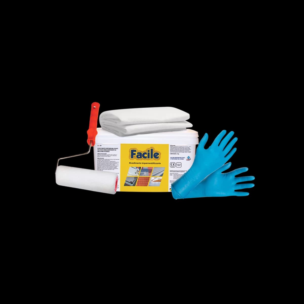 Easy Kit to Easily Carry out DIY Waterproofing Interventions (Liquid, Water Based) (1 Box) (3 Kg)