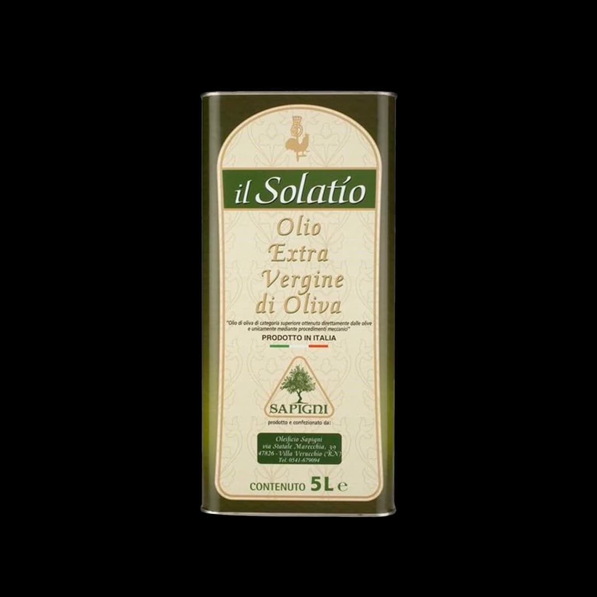 Solatio Extra Virgin Olive Oil with Herbaceous Scents, 100% Italian (5 Lt)