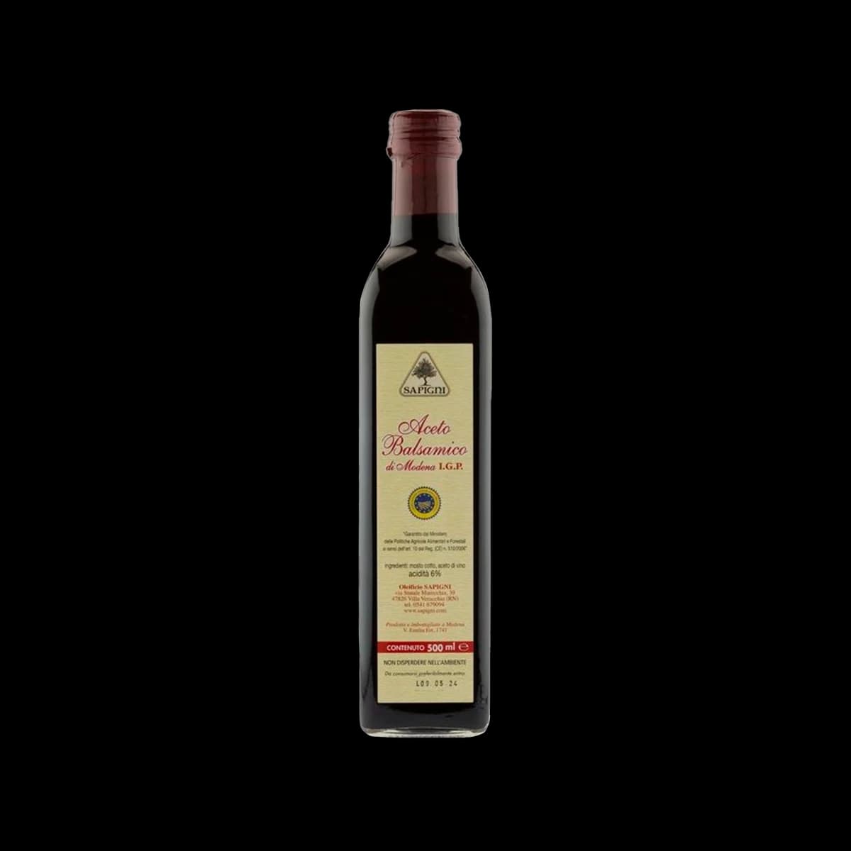 Balsamic Vinegar of Moderna Cured in Fine Wooden Barrels (0,50 Lt)